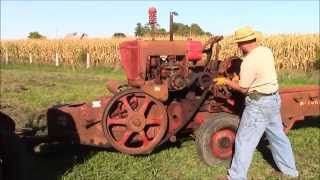 McCormick Deering No 50  AW hay baler with Farmall CUB tractor engine Antique power Part 2 [upl. by Epp]