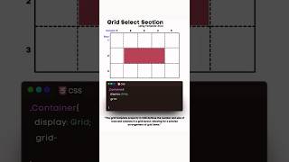 CSS Grid selection in details css cssgrid webdesign gridlayout htmldesign coding shorts [upl. by Desdee]