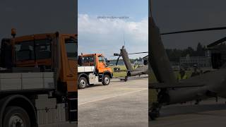 Unimog pushback AH64 Apache RNLAF [upl. by Kolosick]