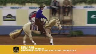 Brian Bell Crystalized Whizkey NRHA Open Futurity Semi Finals 2023  Score 2235 [upl. by Eiderf492]