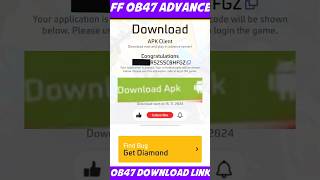 Free Fire Ob47 advance server Download Link  how to download ob47 advance server ob47advanceserver [upl. by Oinotnas]