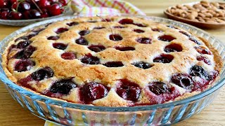 Cherry Frangipane Tart Recipe  French Cherry Tart  Cherry Pie [upl. by Dustman]