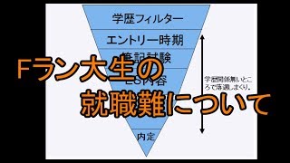 【学歴フィルター】Fラン大生の就職難についてちゃんと解説します。 [upl. by Aillimat27]