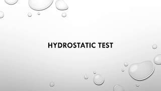 HYDROTEST STEP BY STEP [upl. by Doro]