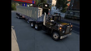 TRABAJANDO  MACK R600 CARGADO BULTOS DE CAFE 78 T americantrucksimulator [upl. by Chasse]