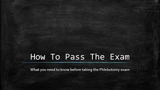 You Want To Pass The Phlebotomy Exam WATCH THIS VIDEO [upl. by Arianna]