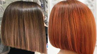 Blunt Bob Blonde Balayage Short Bob Haircuts Trending Hairstyles Asymmetrical Bob 2024 Haircut Trend [upl. by Roybn]