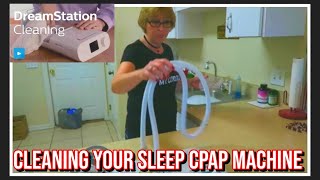 Cleaning the DreamStation Auto CPAP Machine DSX500H11 👍 [upl. by Rahm326]