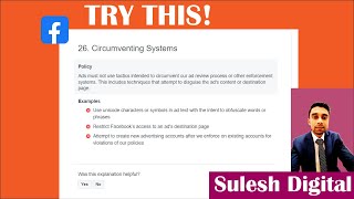 Facebook Circumventing Systems Ban Try This [upl. by Atis554]