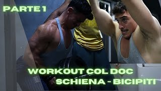 ALLENAMENTO SCHIENA e BICIPITI con antonionotarodietologo  Parte 1 [upl. by Nnairb]