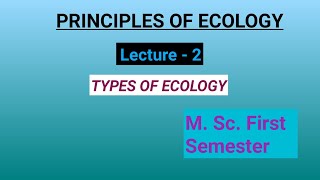 Types of ecology principles of ecology study with zoology [upl. by Olsewski]