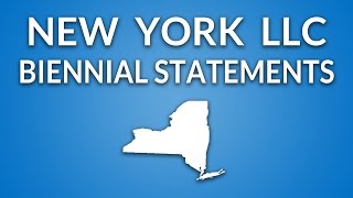 New York LLC  Annual Report Biennial Statement [upl. by Bbor440]