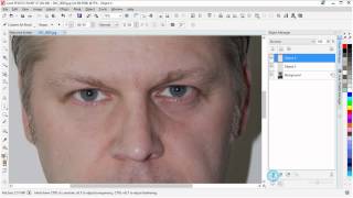 Corel PhotoPaint Remove loose bags under eyes image retouching by Stefan Lindblad [upl. by Fenella]