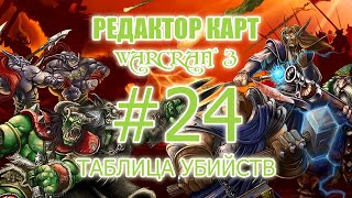 Редактор карт Warcraft 3  Урок 24  Таблица убийств Рекордов [upl. by Hallam891]