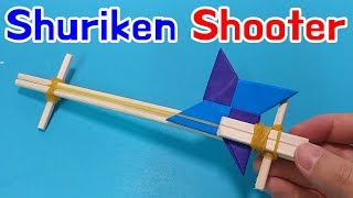 Shuriken Gun How to make Origami ninja star Shooter [upl. by Fishman]