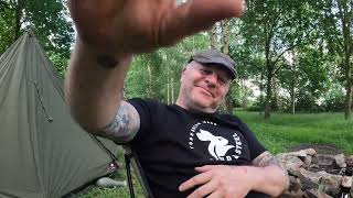 Lavvu Solo Bike Camp  Billy Can Cooking amp Tips  4K royalenfield motocamping motocamp [upl. by Atteugram]