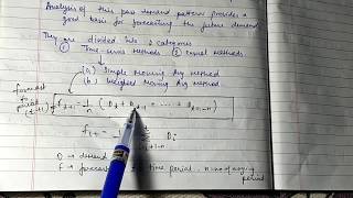 Forecasting techniques  simple moving average method [upl. by Aivin]