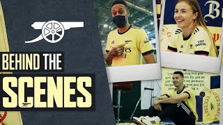 Behind the scenes at Arsenals 202122 away kit shoot  Return of the Cannon [upl. by Eilsil]