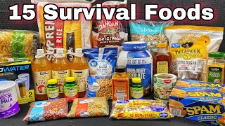 15 Survival Foods Every Prepper Should Stockpile  Most Bang for your Buck [upl. by Neenej]