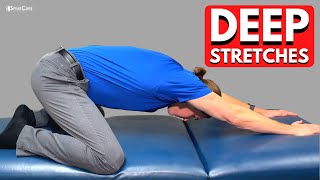 Best DEEP Stretches for Back Pain Relief [upl. by Nosemaj]