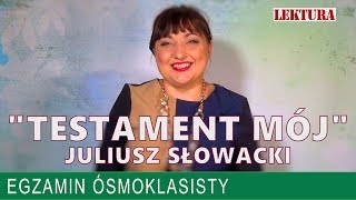 18 quotTestament mójquot Juliusz Słowacki [upl. by Nigem]