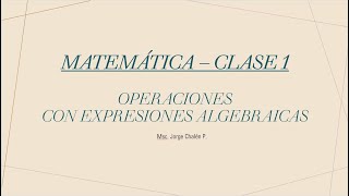 EXPRESIONES ALGEBRAICAS [upl. by Idnar]