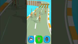 Giraffes🦒🆚Gorila🦍🆚 Penguin 🐧 Racing Fun Animal Racing Gamebitoxygaming4564 gaming [upl. by Ahsinroc]