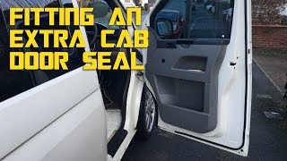 Fitting an extra front door seal  Self built DIY VW T5 camper conversion [upl. by Cavil]