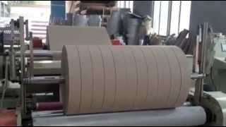 JSSR1600 Jumbo roll slitter rewinder rewind by single shaft [upl. by Aliuqaj]