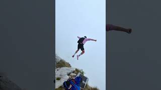 Insane High Jump from a Rock – So High Its Above the Clouds [upl. by Ytteb]