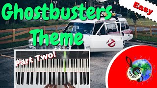 Halloween Piano Tutorial for Kids Ghostbusters Theme Part Two EASY [upl. by Filbert506]