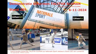 Demonstratie Schermen Talitha Sluman op LED Floor LUMENART Nationale Sport Vakbeurs vs broer Patrick [upl. by Airan]