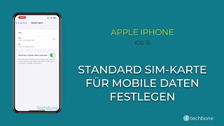 Standard SIMKarte für mobile Daten  Apple iPhone iOS 15 [upl. by Caton]