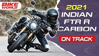 New Indian FTR R Carbon First Ride  On Track [upl. by Magulac]