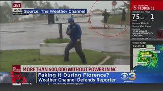 Weather Channel Responds To Claims Reporter Was Faking Coverage Of Hurricane Florence [upl. by Elamef]