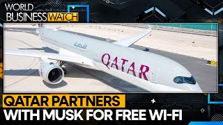 HighSpeed Wifi Takes Flight With Qatar Starlink  World Business Watch  WION [upl. by Novat]