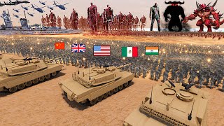 Every EARTH Army Defense VS 5 MILLION DEMON ARMY from HELL Ultimate Epic Battle Simulator 2 [upl. by Bennett]