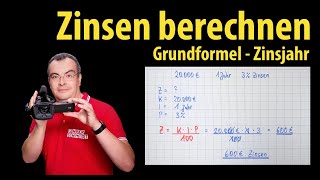 Zinsen berechnen  KIPFormel  Grundformel 1 Jahr kennenlernen  Lehrerschmidt [upl. by Alemak]