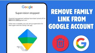 How to Remove Family Link from Google Account 2024  RemoveDelete Family Link From Google Account [upl. by Koffler]