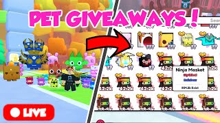 🔴PET SIMULATOR 99 PET GIVEAWAYS LIVE WITH FANS WIN FREE PETS AND ROBUX 🔴 [upl. by Aggie565]