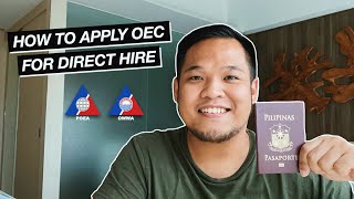 15 STEPS ON HOW TO APPLY OEC FROM POEA FOR DIRECT HIRE [upl. by Silvers]