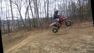 Kody Booth on a 1983 Honda atc 250r Back Flips [upl. by Eelsel66]