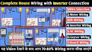 Complete House Wiring with Inverter Connection Inverter Connection कैसे करते हैंHouse Wiring [upl. by Tereve]