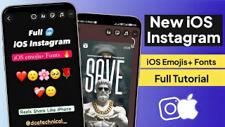 New iOS Instagram iOS FontsiOS EmojisReels Share Like iPhone On Android Instagram  Honista V10 🔥 [upl. by Suhploda]