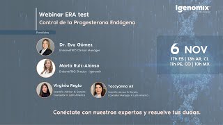 Webinar ERA Test Control de la Progesterona Endógena [upl. by Oiramed]