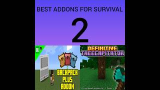 2 MUST SURVIVAL ADDONS FOR MINECRAFT BEDROCKMOBILE  MOD SHOWCASE 1 [upl. by Suiramad]