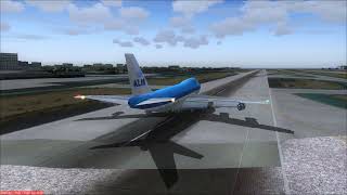 FS2004  747200 KLM landing at LAX b747400 fs2004 simulator [upl. by Hong]