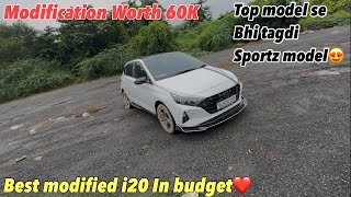 Modified i20  Modification in New i20 Sportz  Akash Chahar [upl. by Broida]