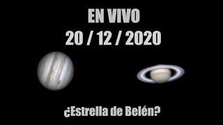 SATURNO Y JÚPITER EN VIVO con telescopio  ¿ESTRELLA DE BELÉN [upl. by Terena]