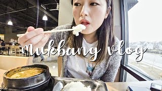 mukbang vlog Hearty weekend 🍲🤩MONGOLIAN HOT POT  Pho Delivery  Date with Mom [upl. by Aramot]